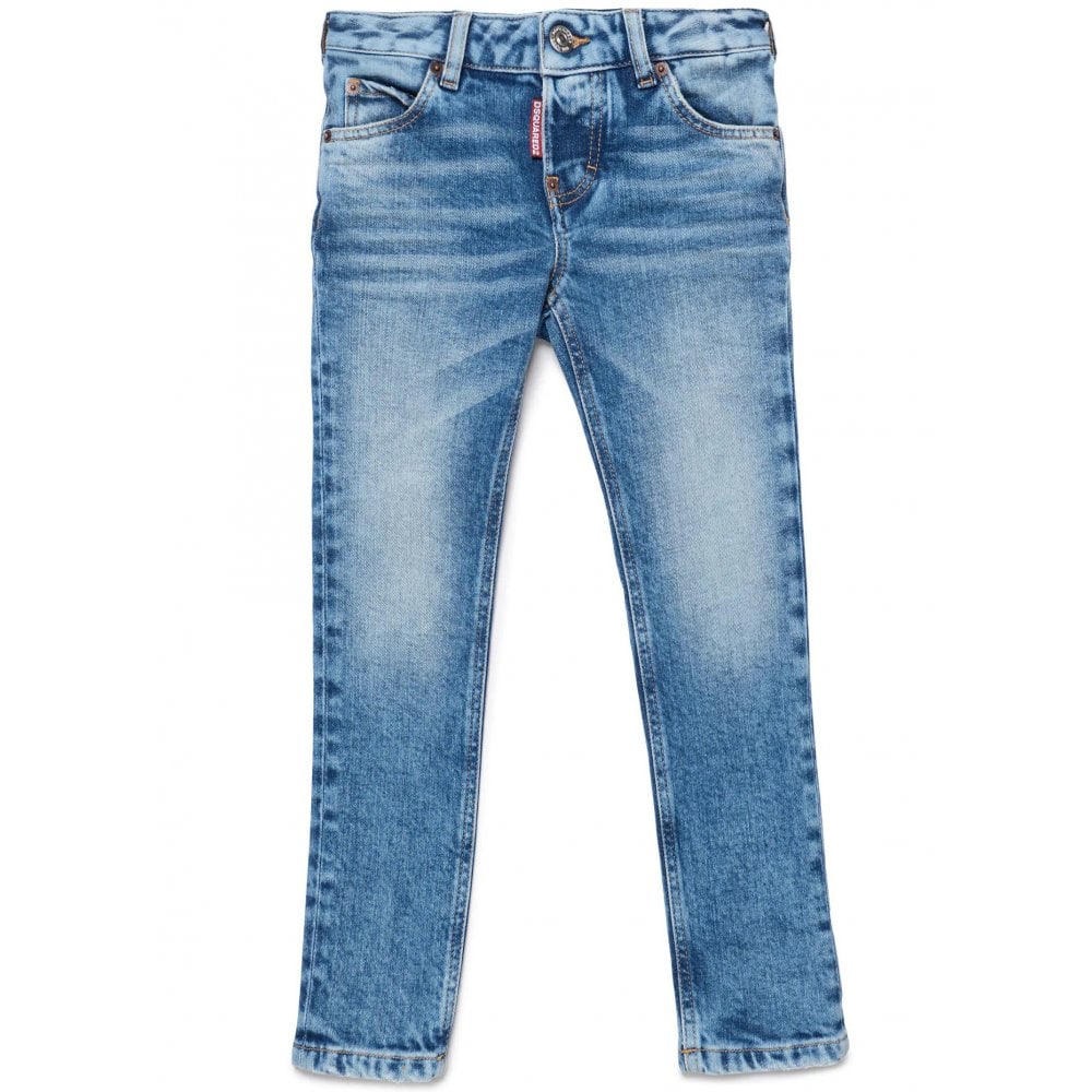Dsquared2 Boys Caten Heated Skater Jeans Blue