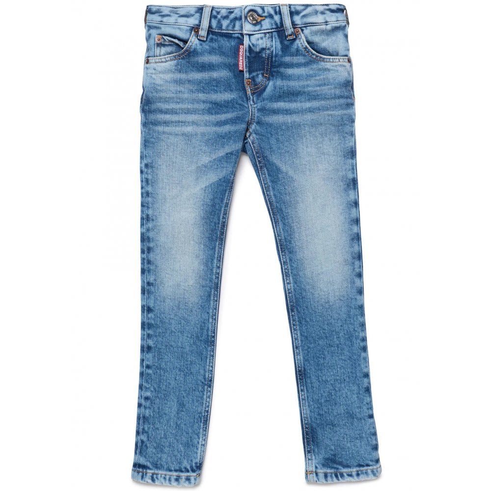 Dsquared2 Boys Caten Heated Skater Jeans Blue