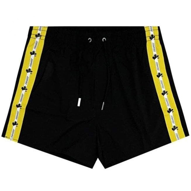 Dsquared2 Men&#39;s Tape Leaf Swimshorts Black