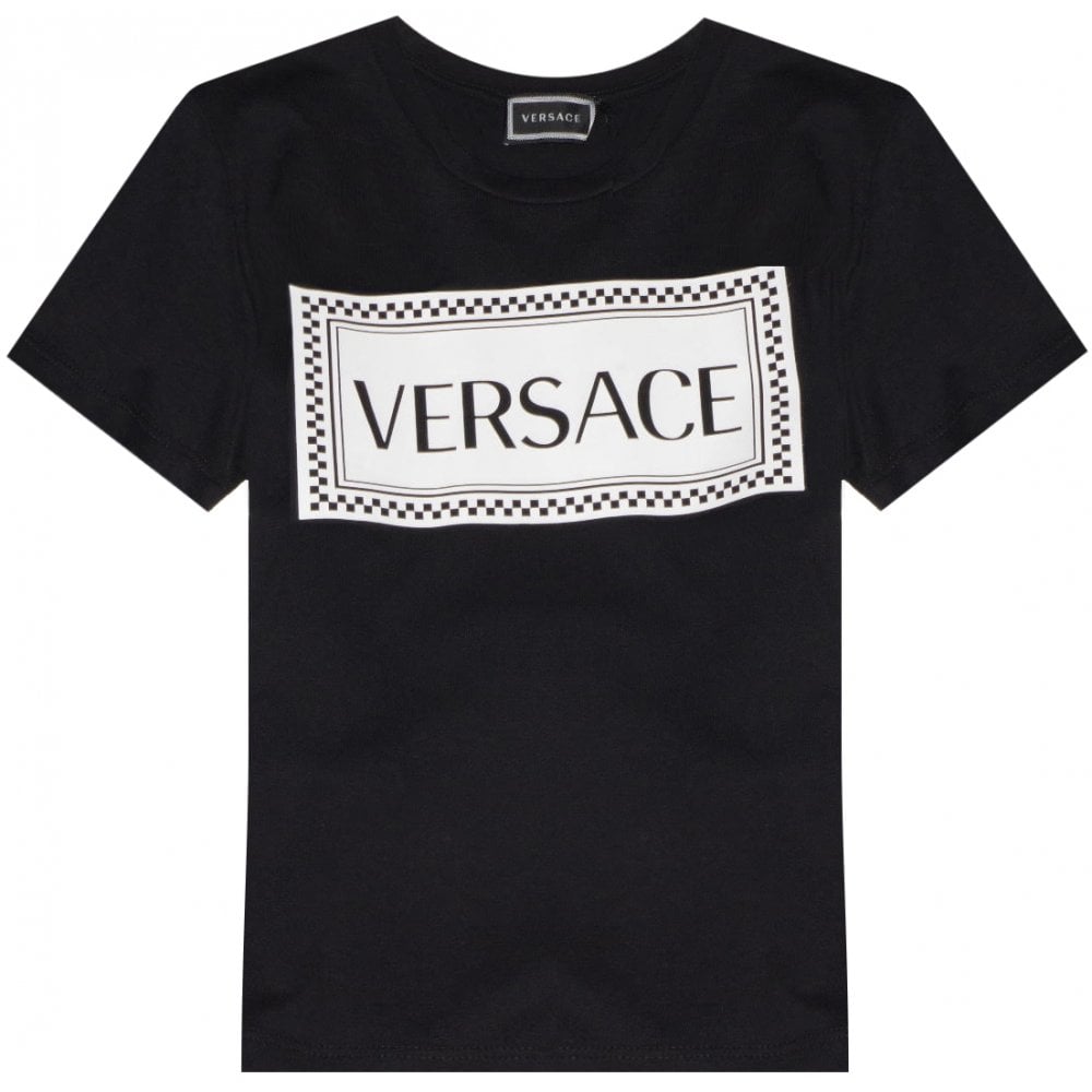 Versace Boys Logo T-shirt Black