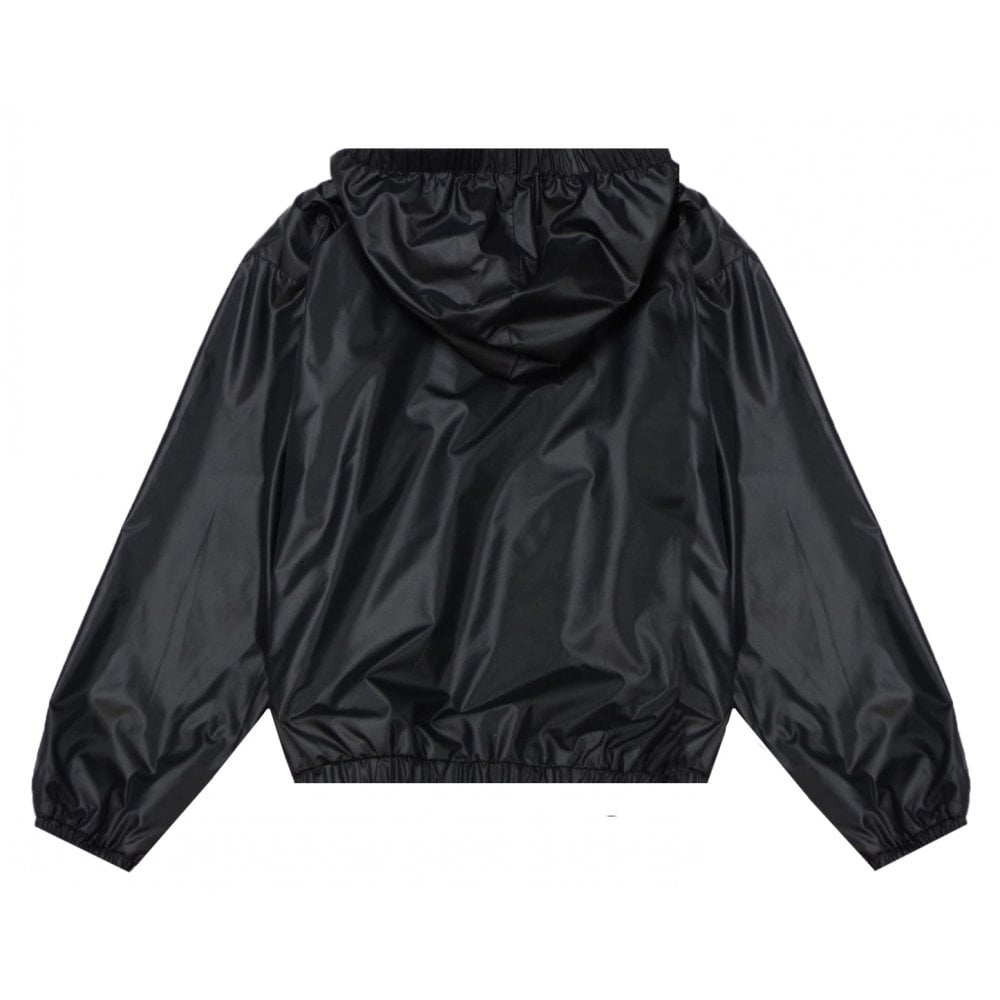 Versace Boys Logo Hooded Jacket Black