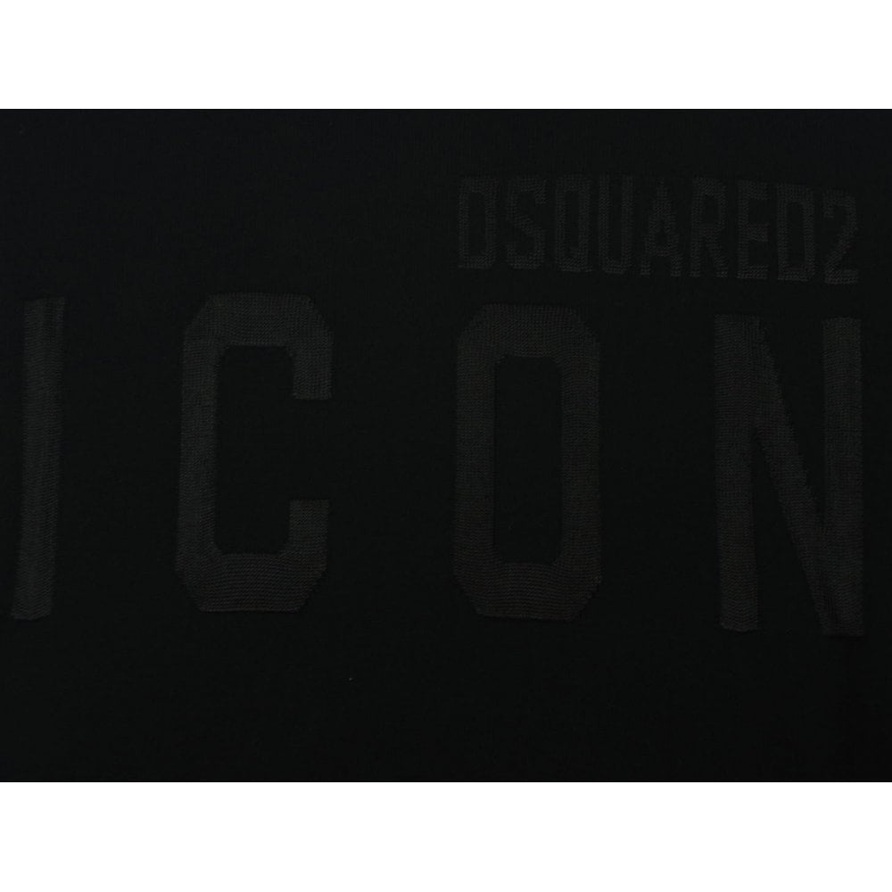 Dsquared2 Men&#39;s Short Sleeve Logo Knitwear Black