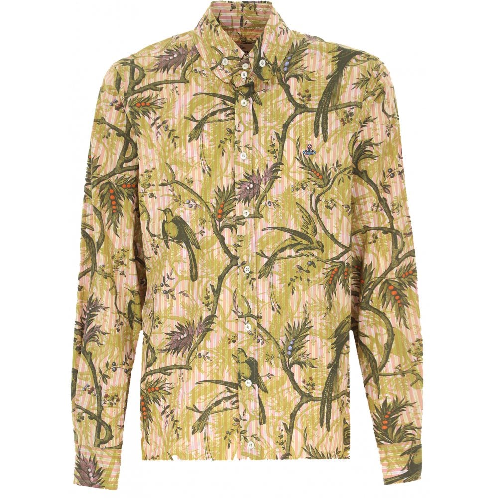 Vivienne Westwood Men&#39;s Birds And Berries Long Sleeve Green