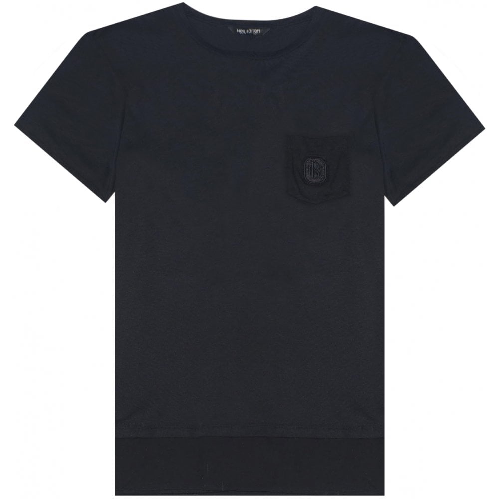 Neil Barrett Men&#39;s Pocket Logo T-shirt Black