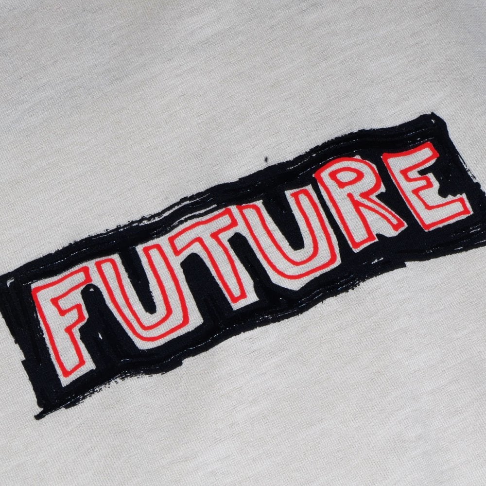 Neil Barrett Men&#39;s Future Print T-shirt Cream