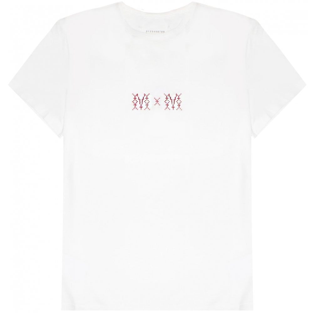 Maison Margiela Men&#39;s Logo Print T-shirt White