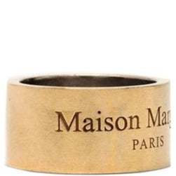 Maison Margiela Men&#39;s Engraved Logo Ring Gold