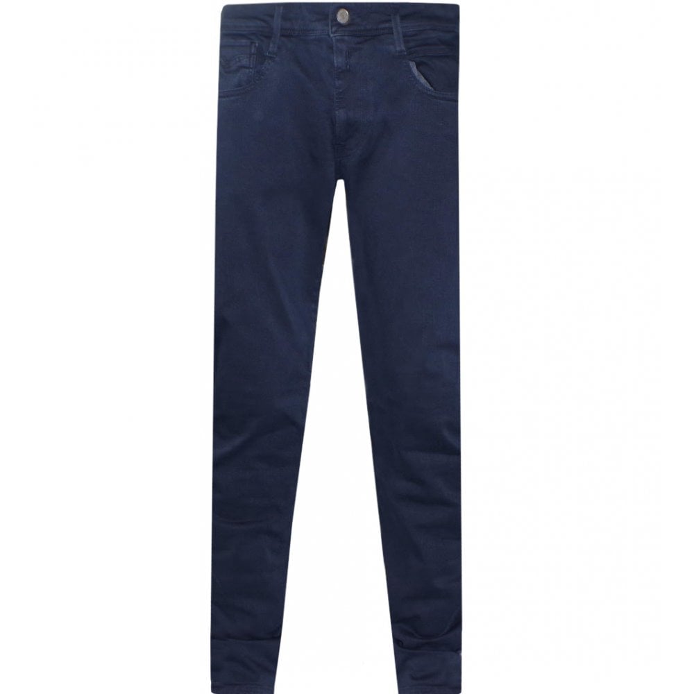 Replay Men&#39;s Colour Edition Hyperflex Jeans Navy