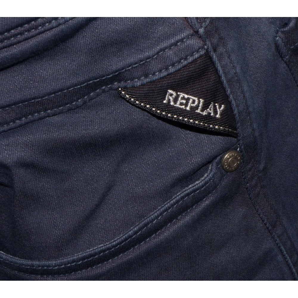 Replay Men&#39;s Colour Edition Hyperflex Jeans Navy