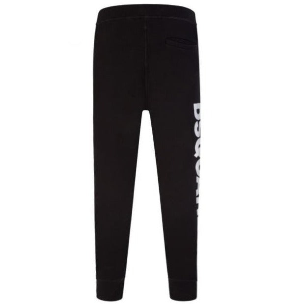 Dsquared2 Men&#39;s Leaf Print Cotton Jersey Sweatpants Black