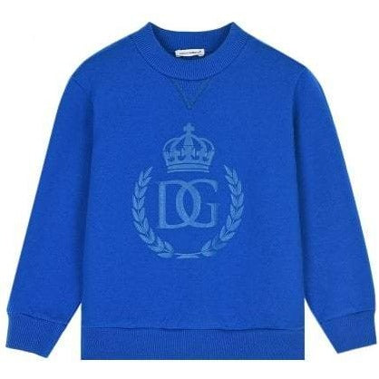 Dolce &amp; Gabbana Boys Cotton Logo Sweater Blue