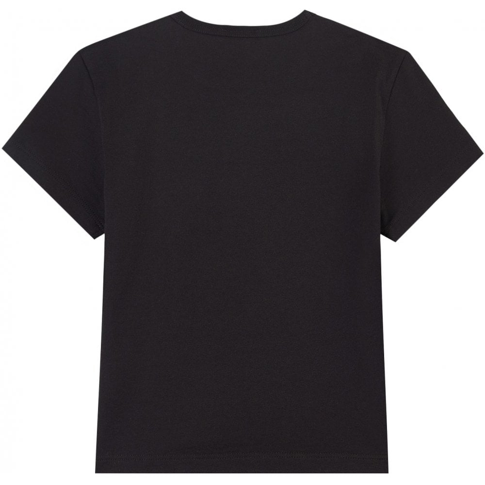 Dolce &amp; Gabbana Boys Made In Italy Flag T-Shirt Black