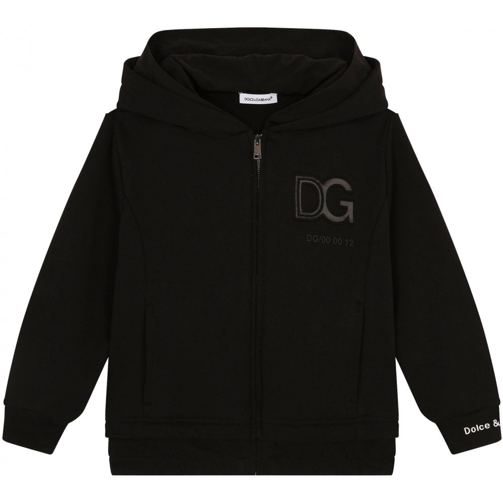 Dolce &amp; Gabbana Boys Cotton Hoodie Black