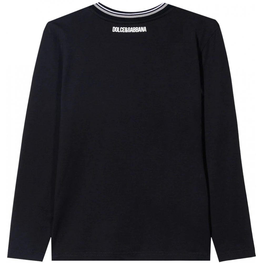 Dolce &amp; Gabbana Boys Long Sleeve T-Shirt Black