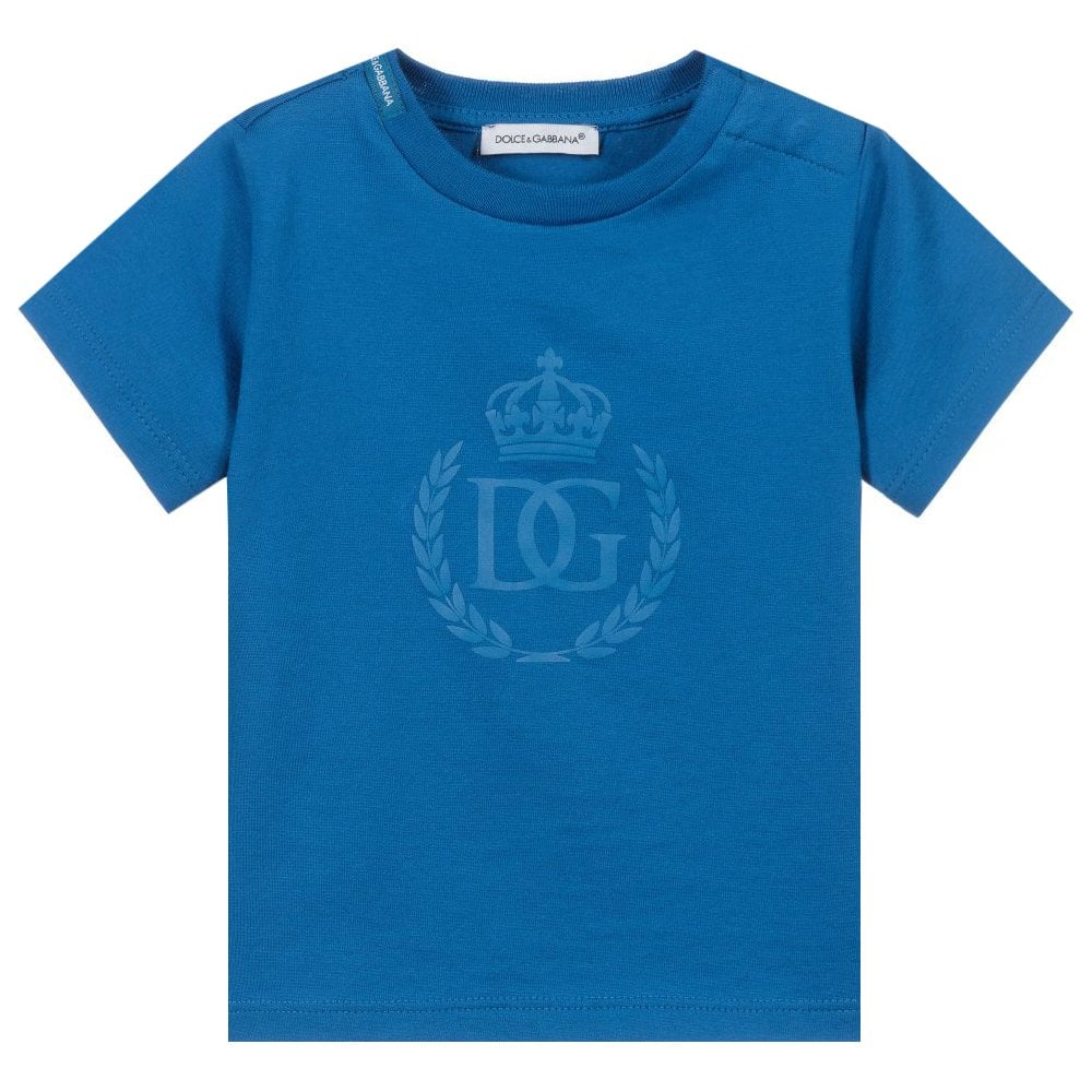 Dolce &amp; Gabbana Boys Logo T-Shirt Blue
