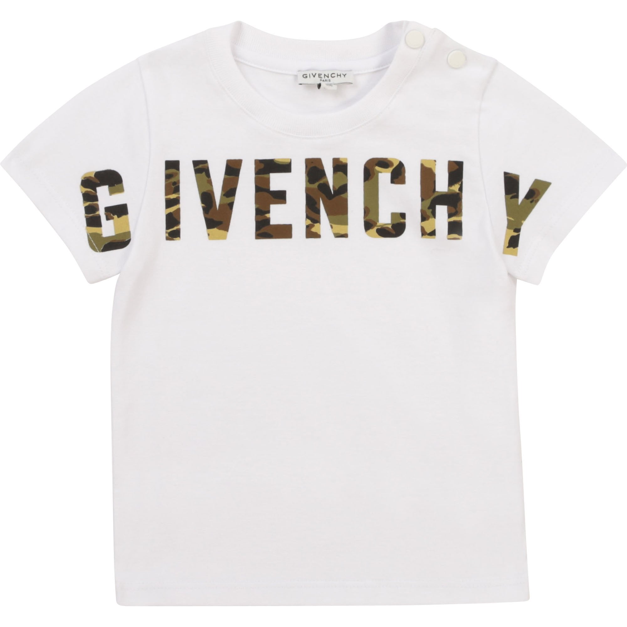 Givenchy Baby Boys White Camo Logo Baby T-Shirt
