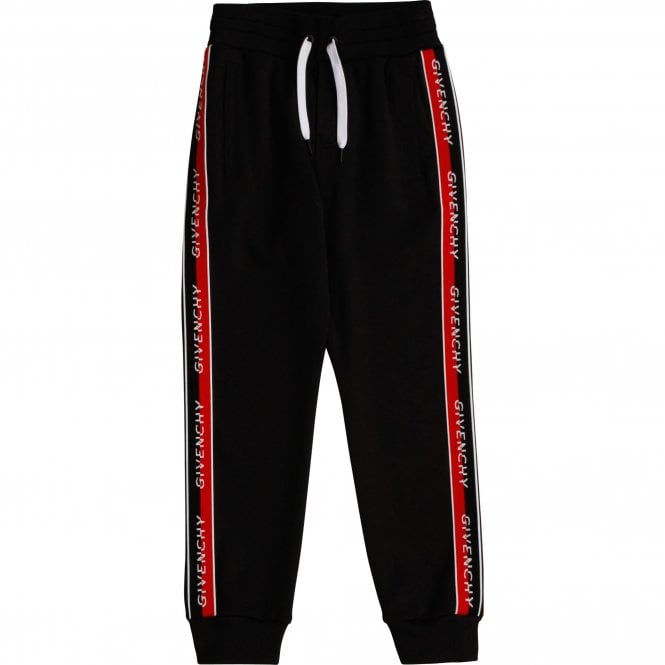 Givenchy Boys Cotton Joggers Black