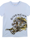 Givenchy Boys Logo Tiger T-Shirt Blue