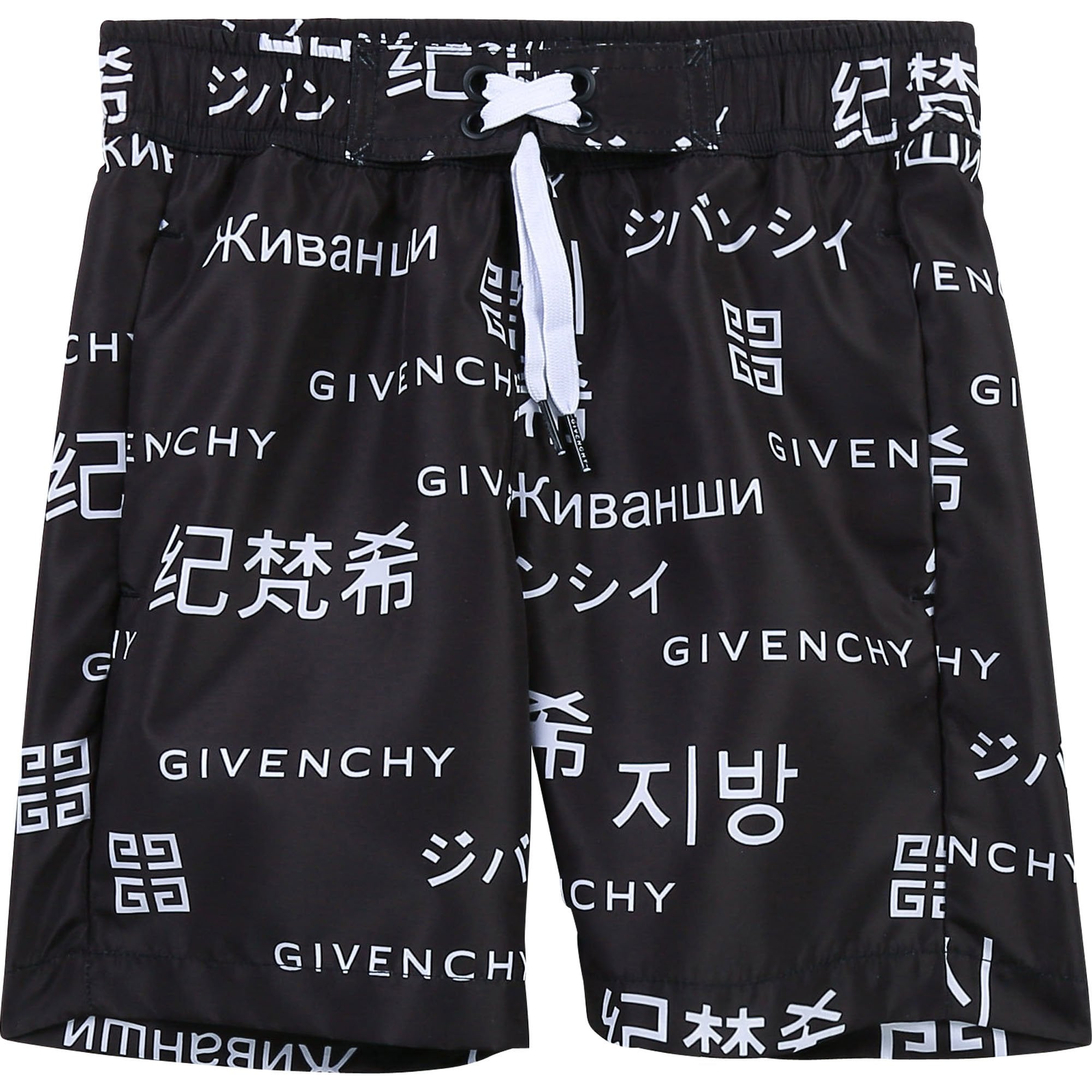 Givenchy Boys Logo Print Swimshorts Black