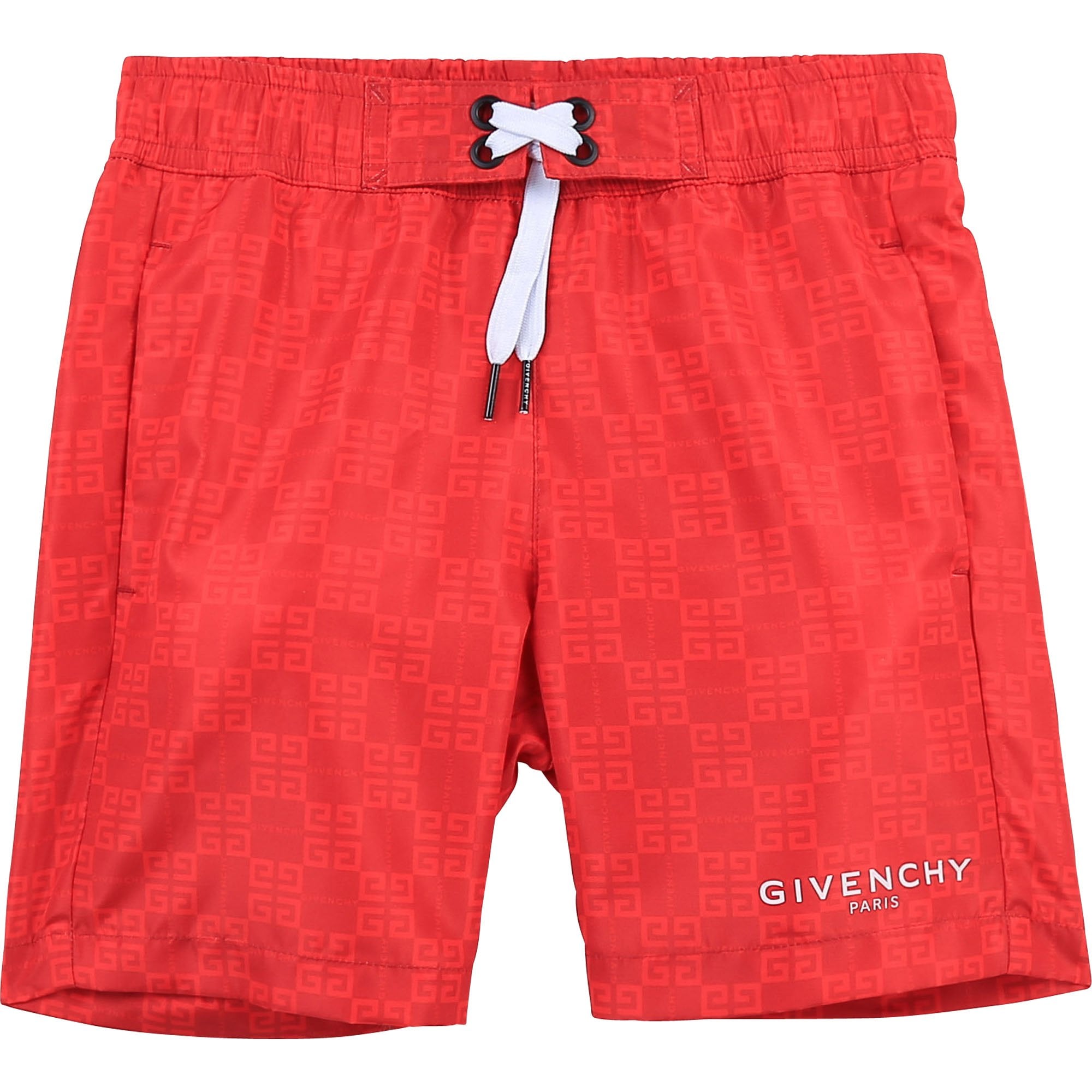 Givenchy Boys Logo Swimshorts Red