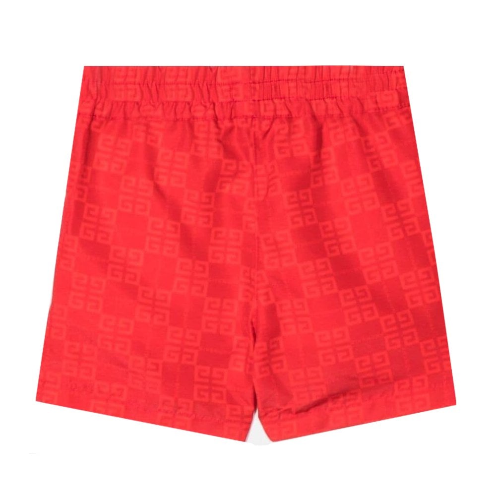 Givenchy Boys Logo Swimshorts Red