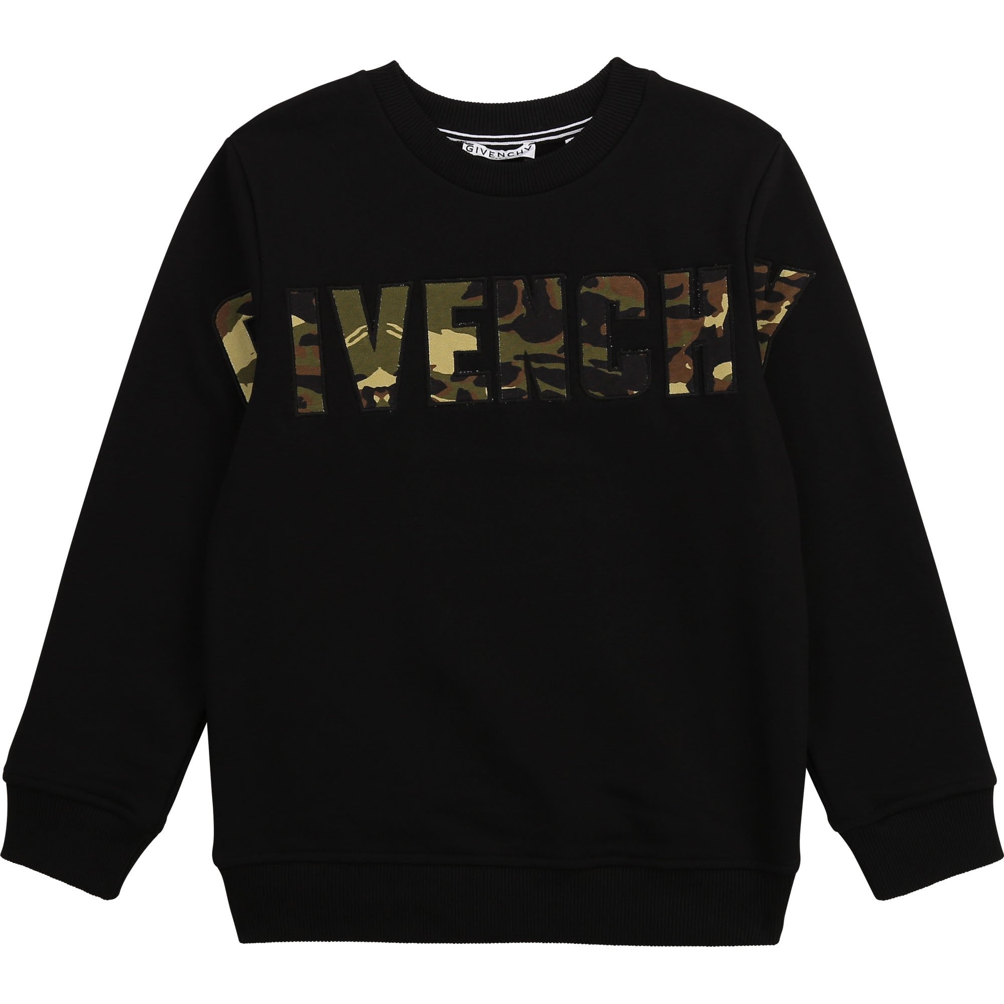 Givenchy Boys Camo Logo Sweatshirt Black