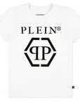 Philipp Plein Boy's T-shirt Logo Shirt White
