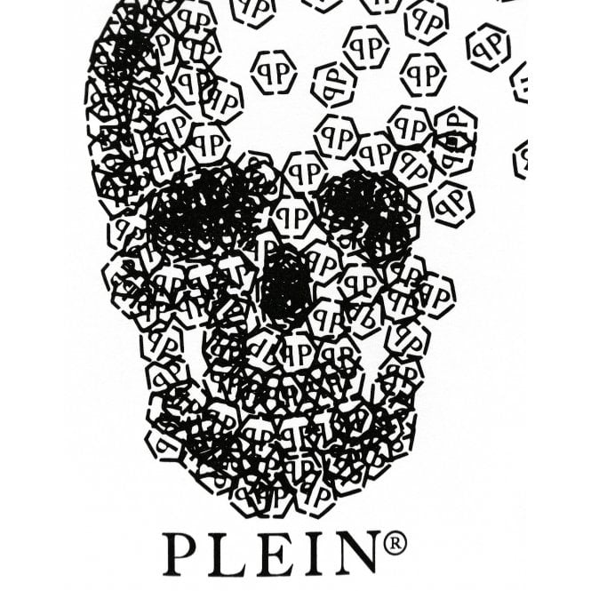 Philipp Plein Kids T-shirt Broken Skull White