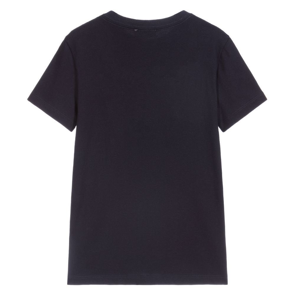 Lanvin Boys Graphic Print T-shirt Navy