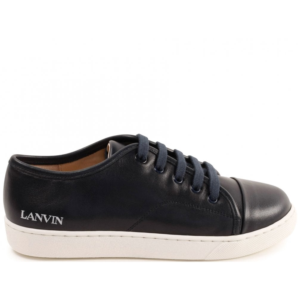Lanvin Boys Leather Trainers Navy