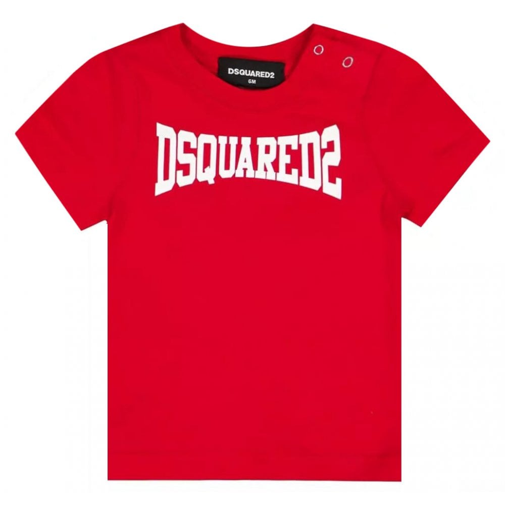 Dsquared2 Baby Boys Cotton Logo T-Shirt Red