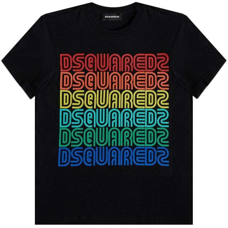 Dsquared2 Boys  Multi Logo T-shirt Black