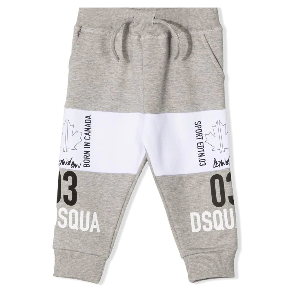 Dsquared2 Baby Boys Joggers White Stripe Grey
