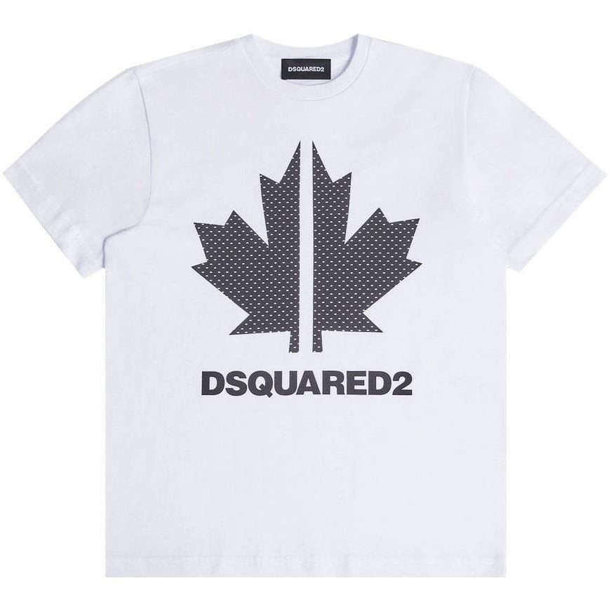 Dsquared2 Boys Leaf Logo T-Shirt White