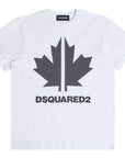 Dsquared2 Boys Leaf Logo T-Shirt White