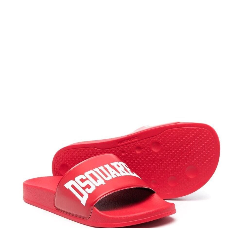 Dsquared2 Boys Logo Sliders Red