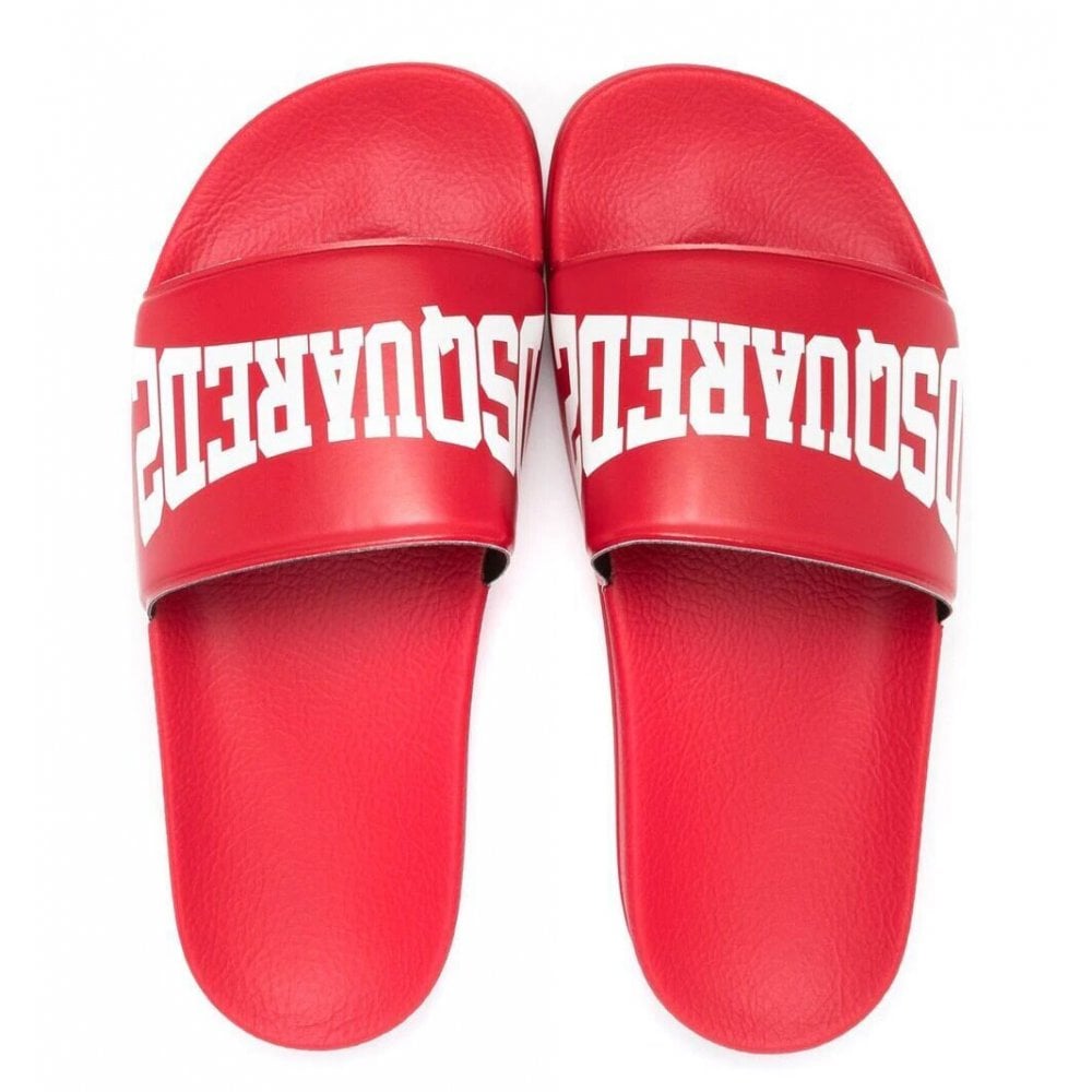 Dsquared2 Boys Logo Sliders Red