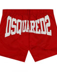 Dsquared2 Boys Back Logo Swimshorts Red