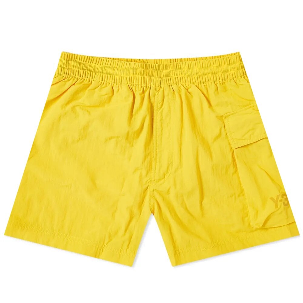 Y-3 Men&#39;s Utility Swim Shorts Super Yellow