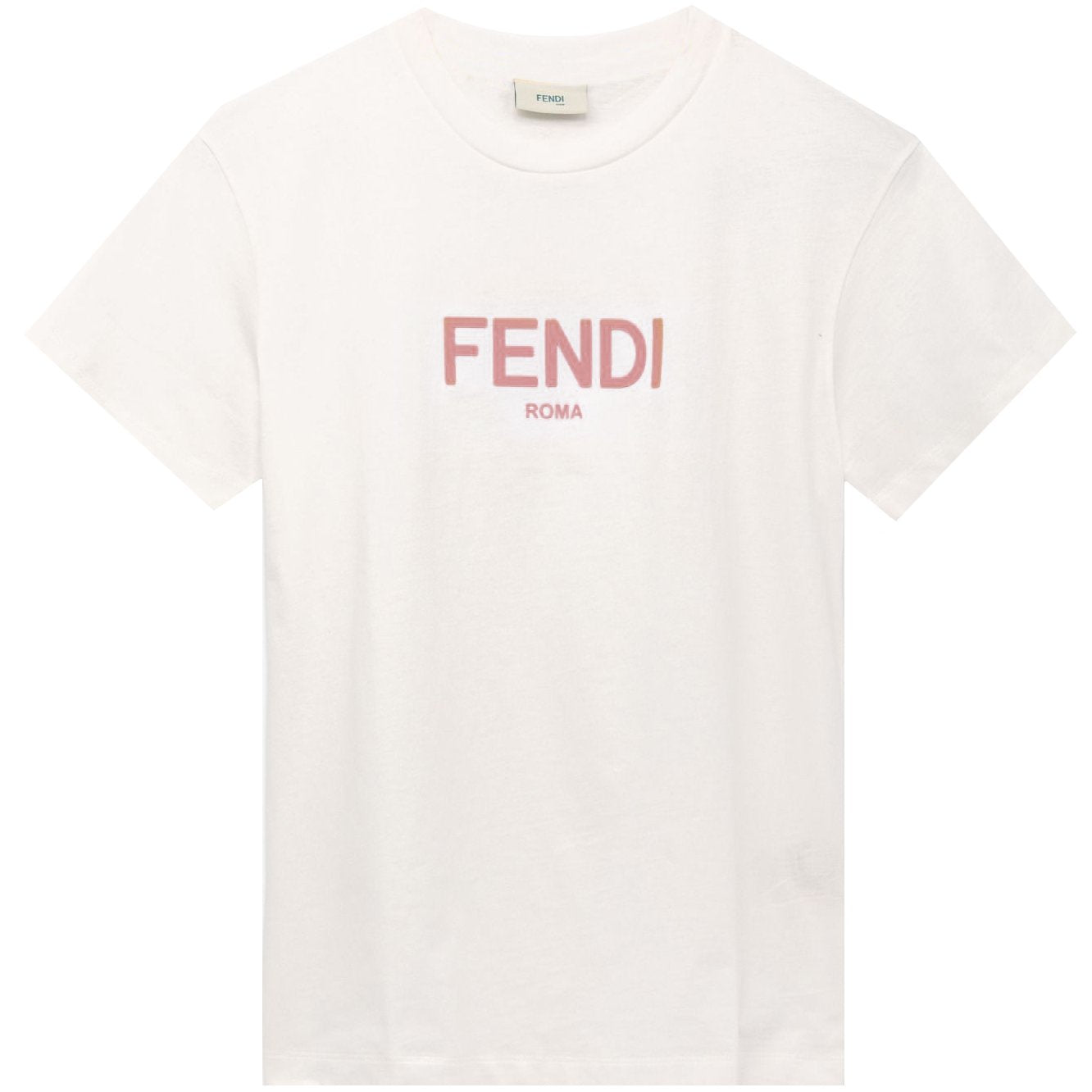 Fendi Girls Logo T-Shirt White