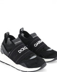 Dolce & Gabbana Baby Boys One Strap Leather Trainers Black