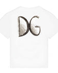Dolce & Gabbana Boys Crown Print T-Shirt White