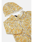 Versace Baby Boys Barocco Print Gift Set Bib & Shirt Gold