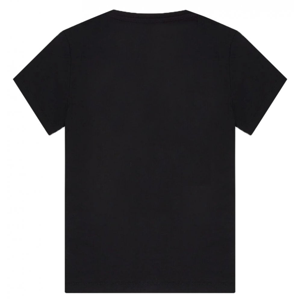 Versace Boys Golden Medusa Logo T-Shirt Black
