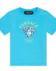 Versace Baby Boys Medusa Logo T-Shirt Blue