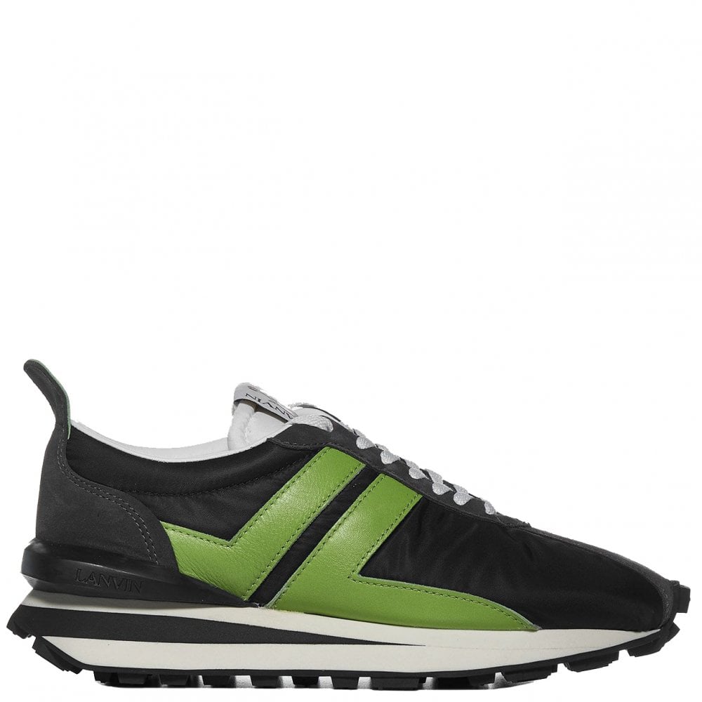 Lanvin Men&#39;s Nylon Bumper Sneekers Black