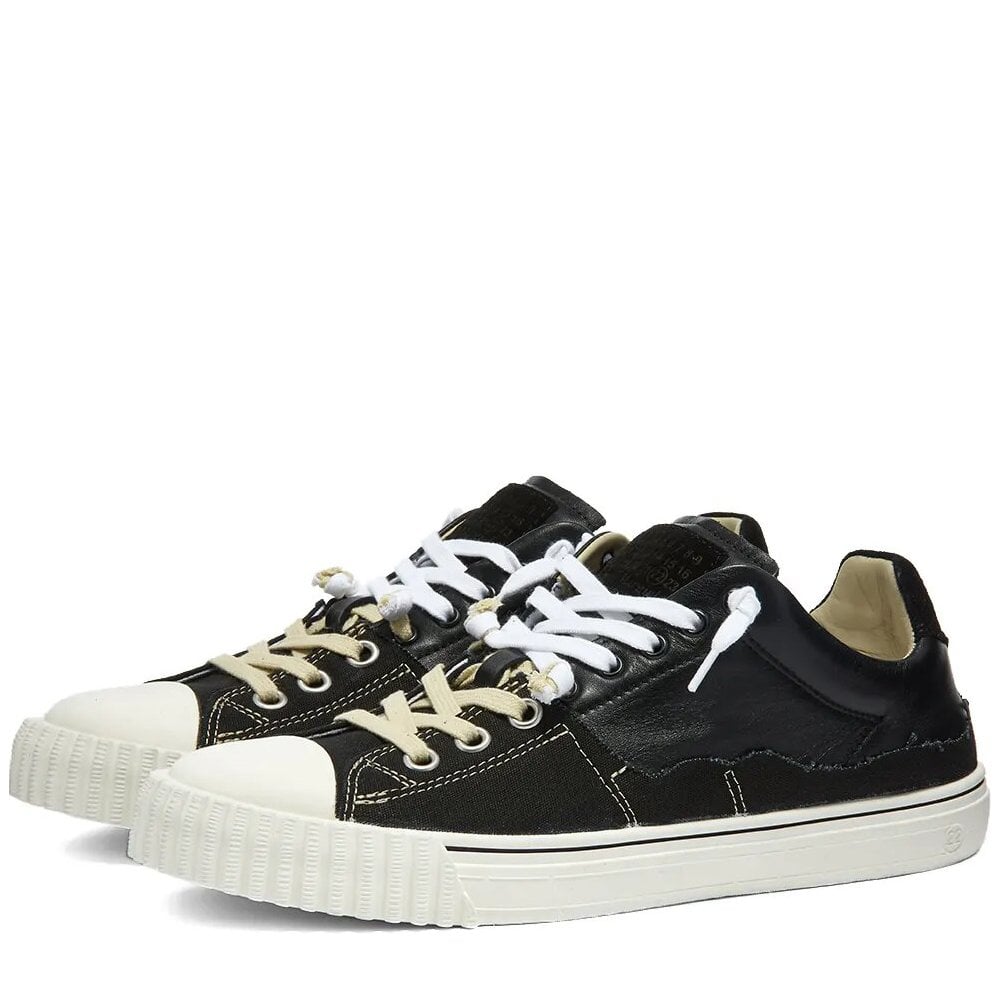 Maison Margiela Men&#39;s Low Top Trainers Part Leather Black