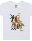 Kenzo Baby Boys T-shirt Tiger Print White