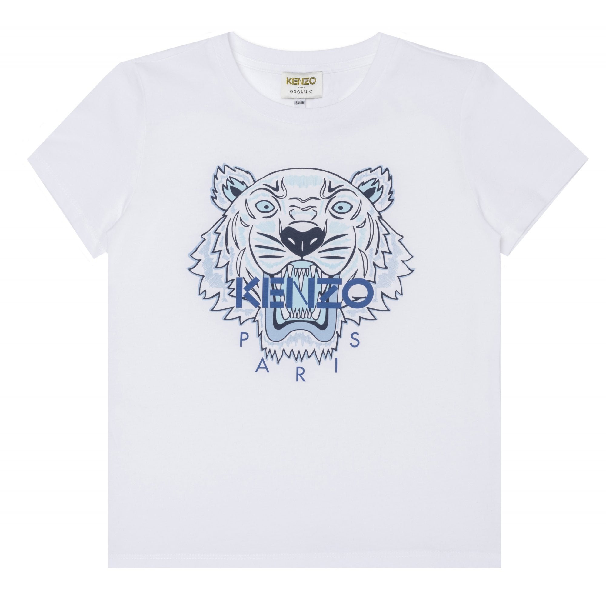 Kenzo Baby Boys Tiger Print T-shirt White