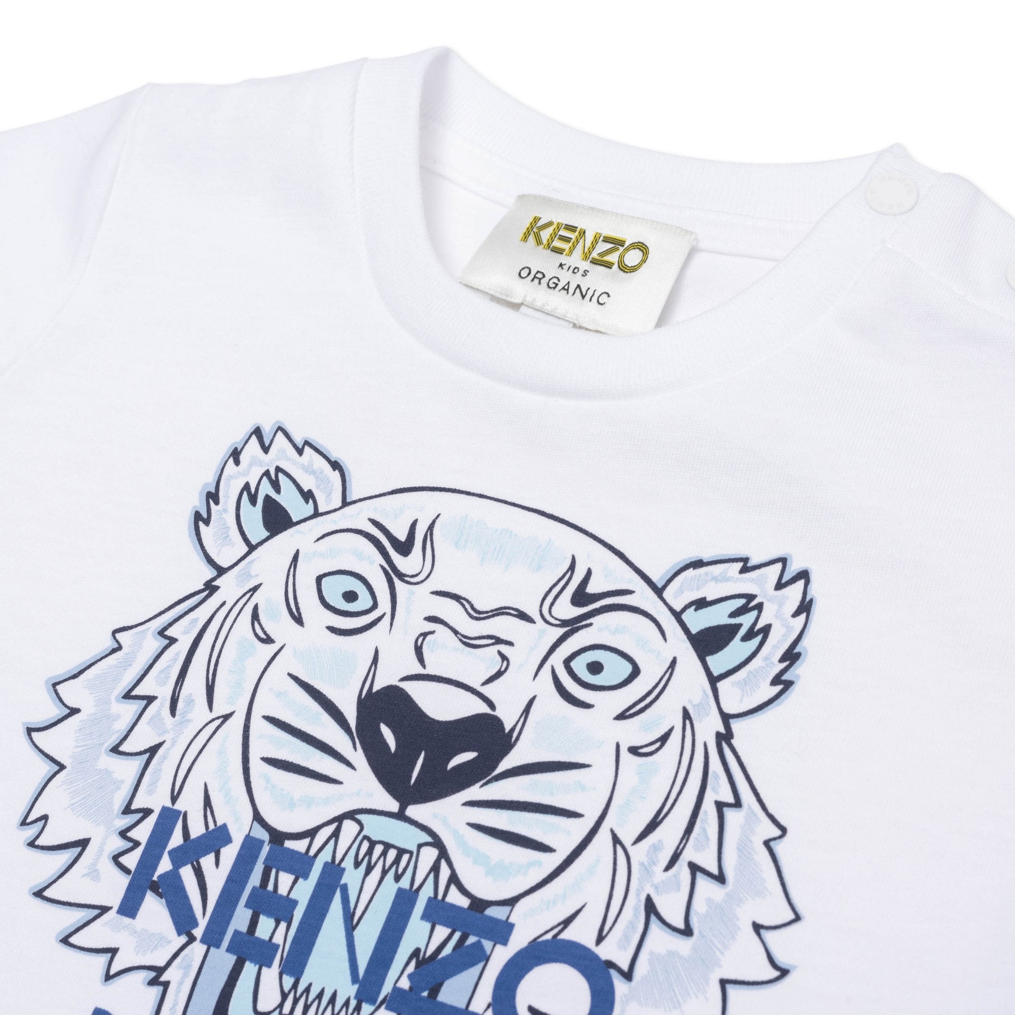 Kenzo Baby Boys Tiger Print T-shirt White